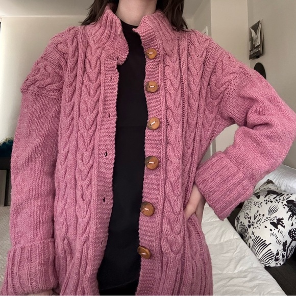 Pink Cable Knit Sweater - Picture 6 of 6